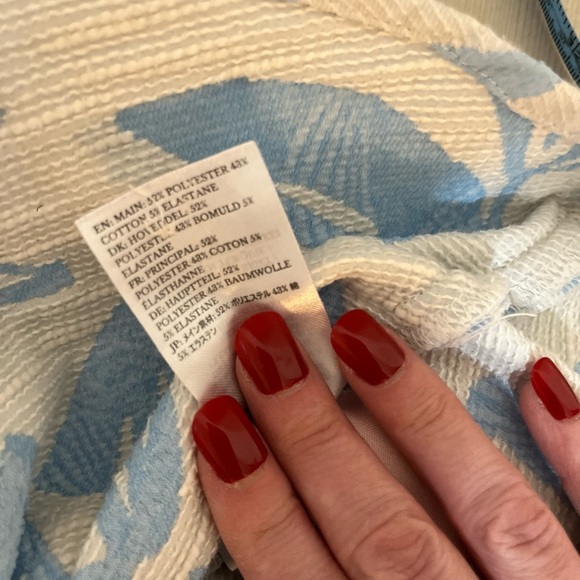 Stine Goya Top - Women's Small Blue White - Floral Peplum - Picture 10 of 13